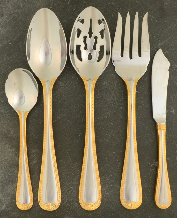 Vintage Jewel Gold (Stainless, Gold Accent) 5 Piece Hostess Set by Lenox-1