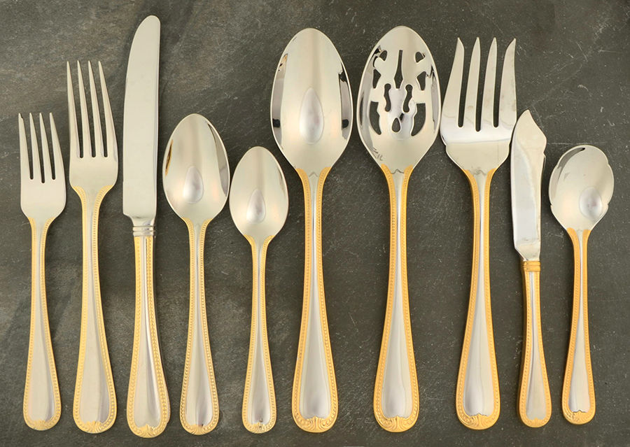 Vintage Jewel Gold (Stainless, Gold Accent) 45 Piece Starter Set by Lenox-1