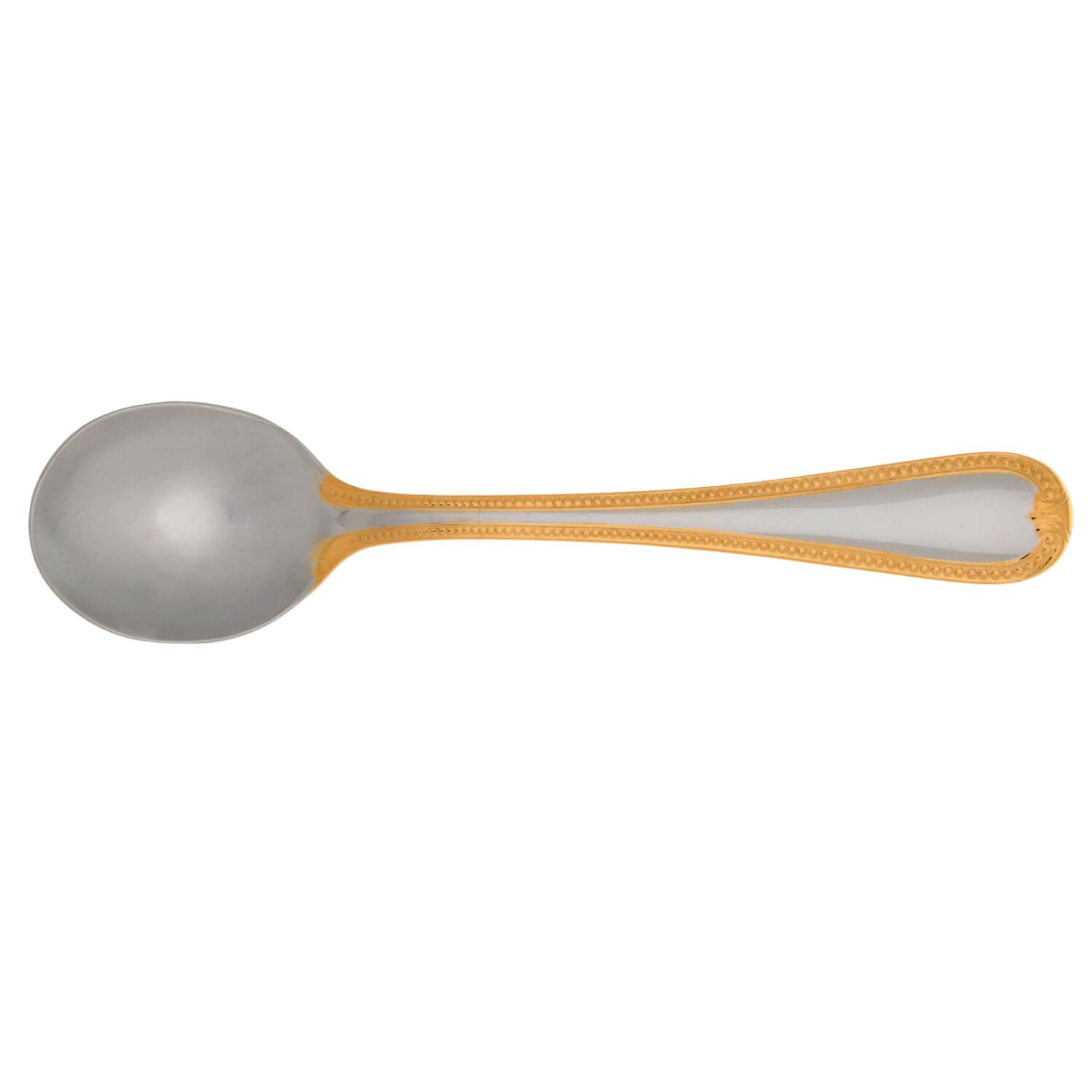 Vintage Jewel Gold (Stainless, Gold Accent) Round Bowl Soup Spoon (Cream Soup) HC by Lenox-1