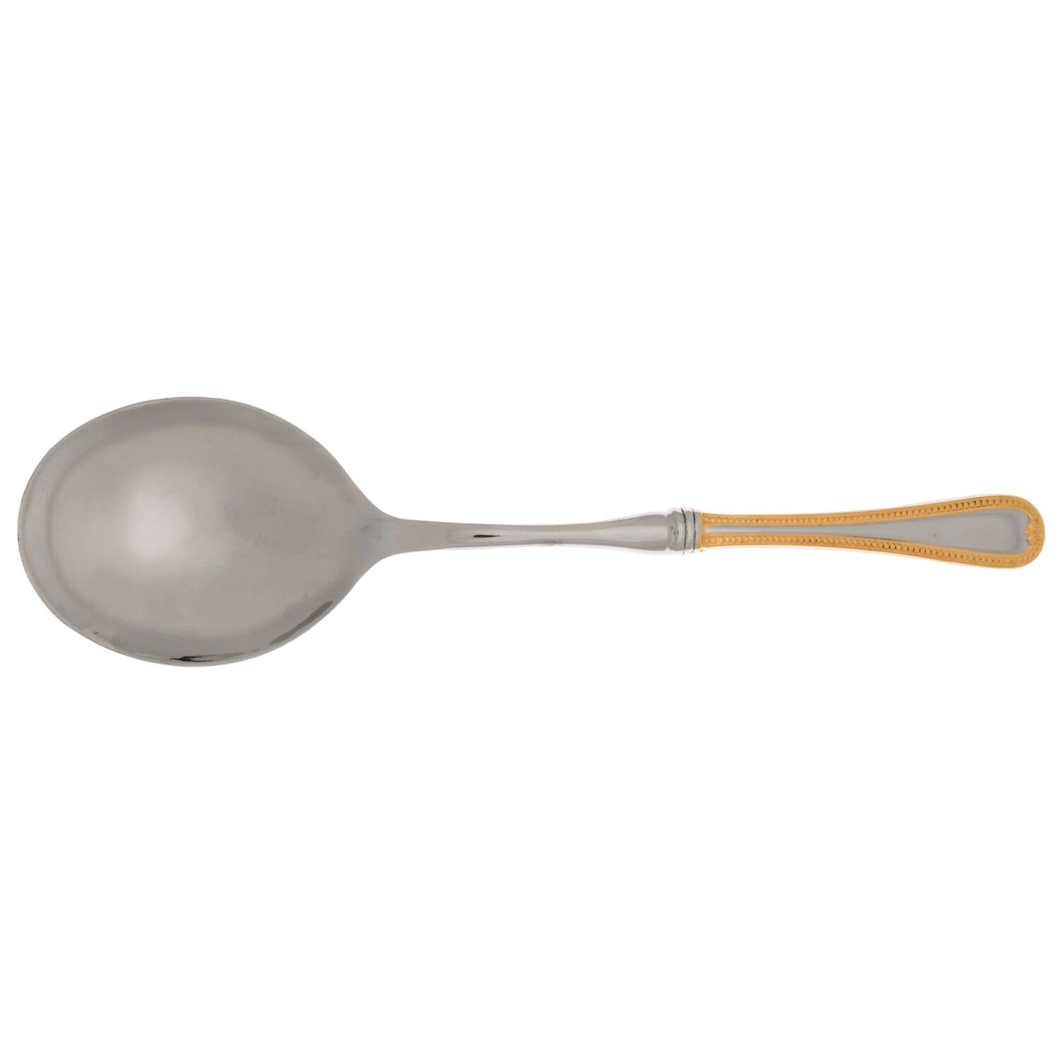 Vintage Jewel Gold (Stainless, Gold Accent) Casserole Spoon with Smooth Stainless Bowl HC by Lenox-1