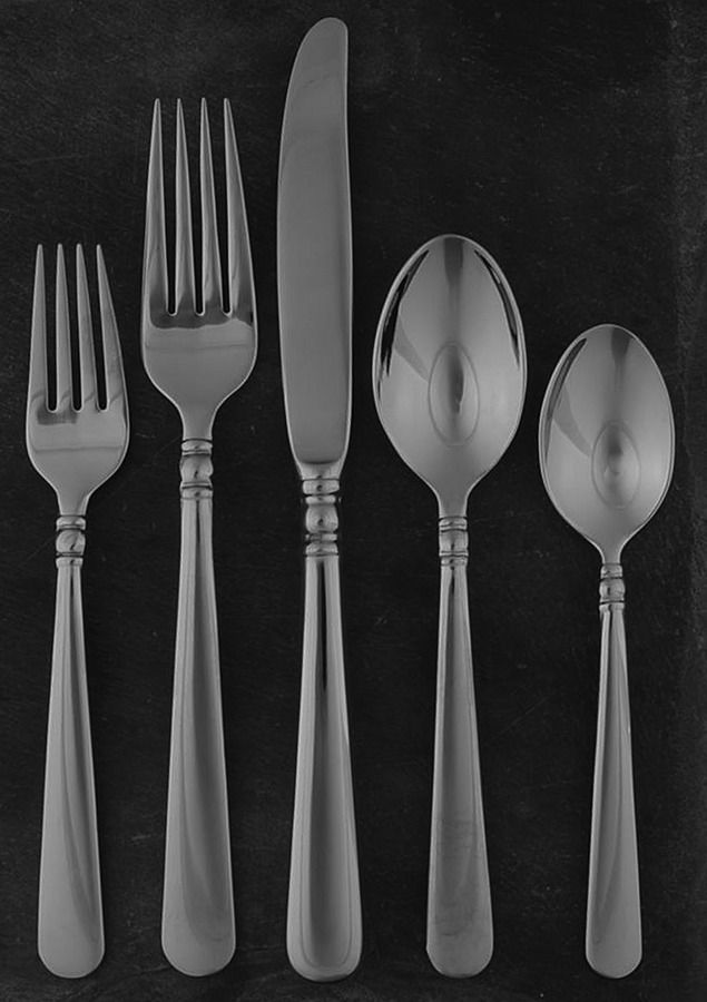 Pearl Platinum-Satin Accent (Stainless) 5 Piece Place Setting by Lenox-1