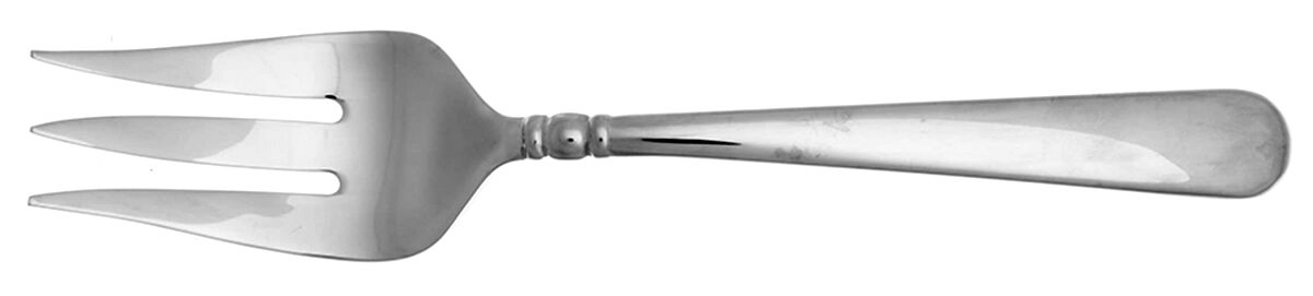 Pearl Platinum-Satin Accent (Stainless) Medium Solid Cold Meat Serving Fork by Lenox-1