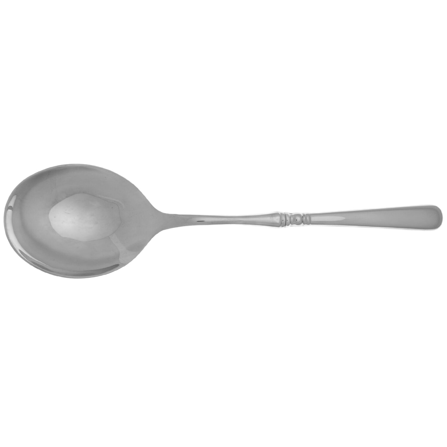 Pearl Platinum-Satin Accent (Stainless) Casserole Spoon with Smooth Stainless Bowl HC by Lenox-1