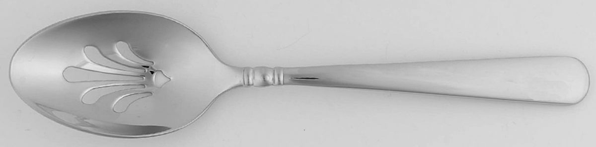 Pearl Platinum-Satin Accent (Stainless) Pierced Tablespoon (Serving Spoon) by Lenox-1