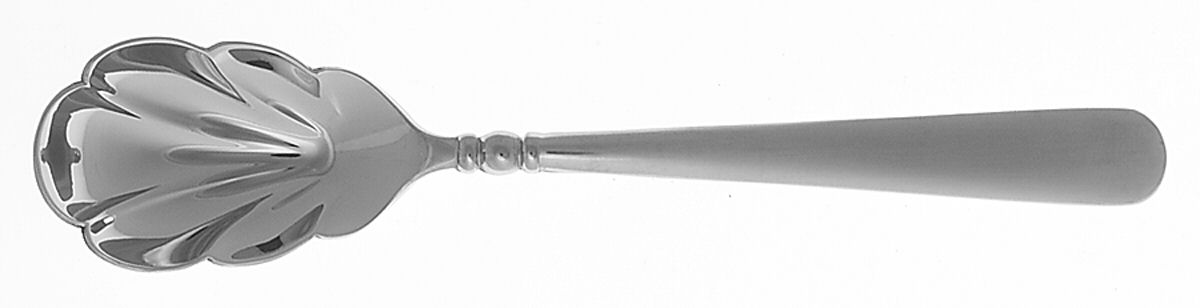 Pearl Platinum Frosted-Satin (Stainless) Sugar Shell Spoon by Lenox-1