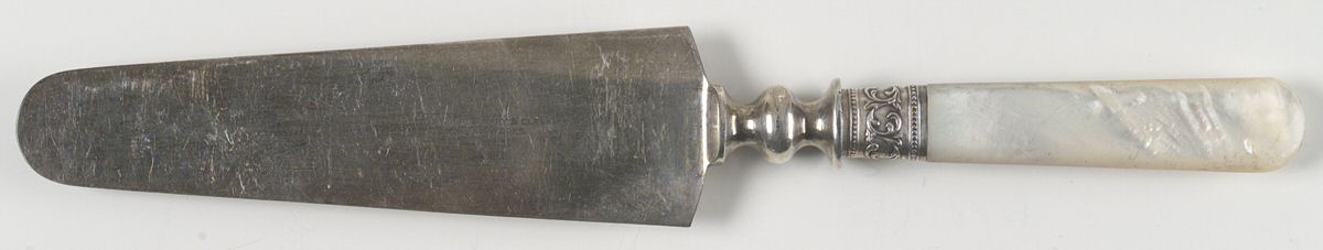 Pearl Handle 4 (Sterling) Pearl Handle Pie Server by Landers, Frary & Clark-1