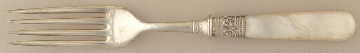 Pearl Handle 4 (Sterling) Pearl Handle Fork by Landers, Frary & Clark-1