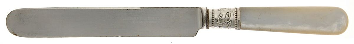Pearl Handle 4 (Sterling) Pearl Handle Individual Dessert Knife by Landers, Frary & Clark-1