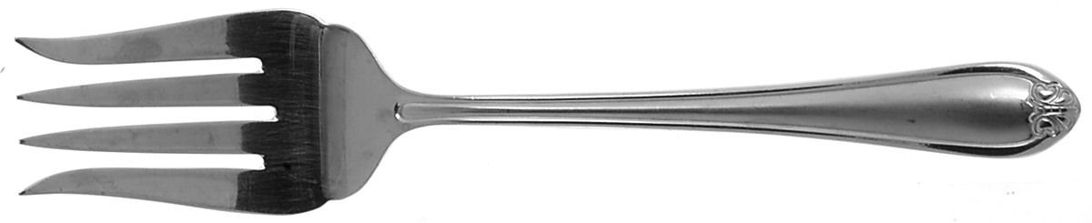 Butterfly Meadow Frosted (Stainless) Medium Solid Cold Meat Serving Fork by Lenox-1