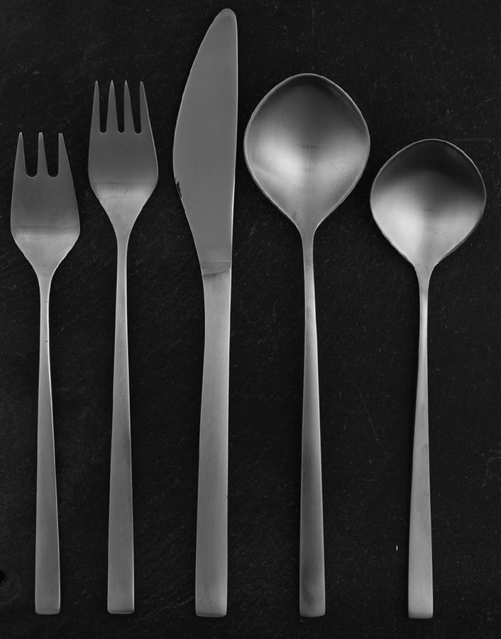 Fuga (Stainless) 5 Piece Place Setting by Lundtofte-1