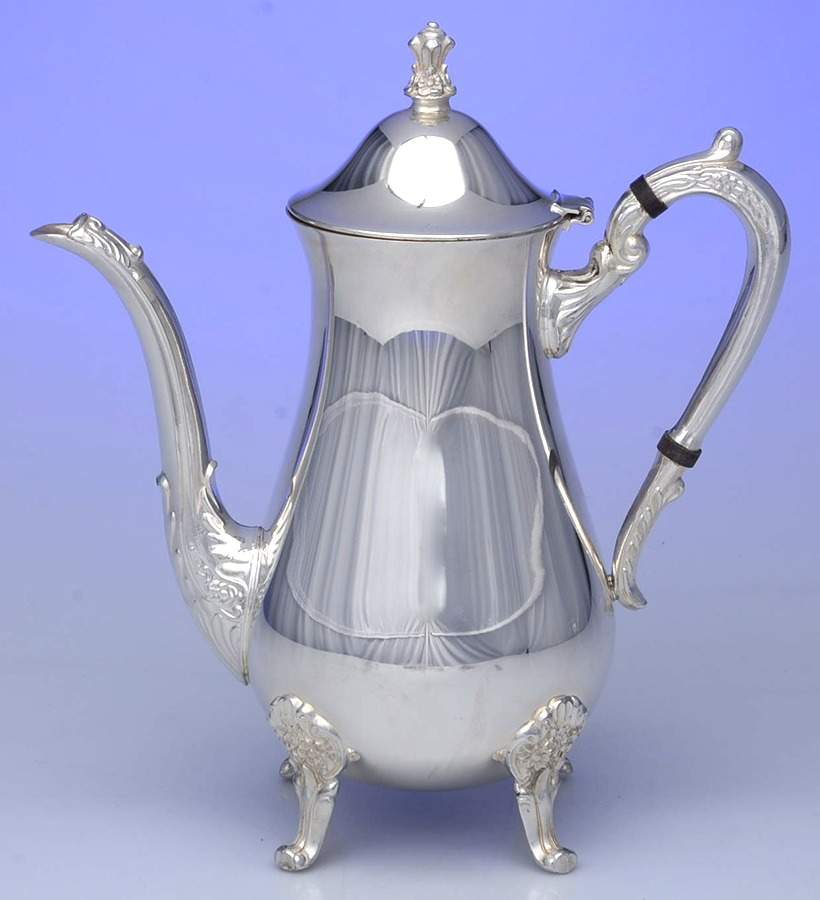 LEO8 (Silverplate, Hollowware) Silverplate Coffee Pot by Leonard Silver Mfg Co-1