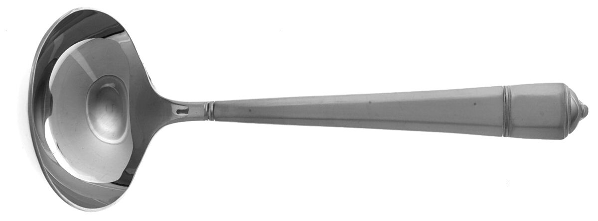Williamsburg Cannonade Frosted (Stainless) Solid Gravy Ladle by Lenox-1
