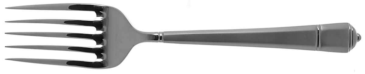 Williamsburg Cannonade Frosted (Stainless) Medium Solid Cold Meat Serving Fork by Lenox-1