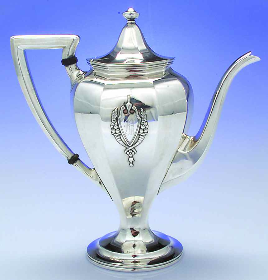 Mount Vernon (Sterling, Hollowware) Coffee Pot by Lunt Silver-1