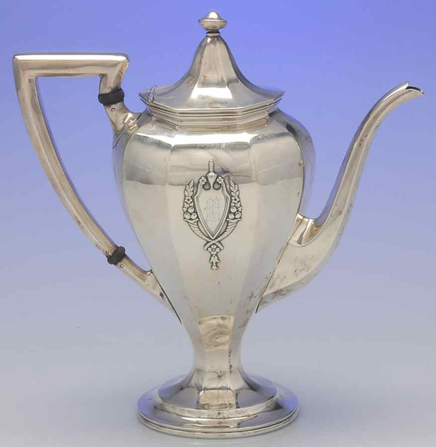 Mount Vernon (Sterling, Hollowware) Coffee Pot by Lunt Silver-1