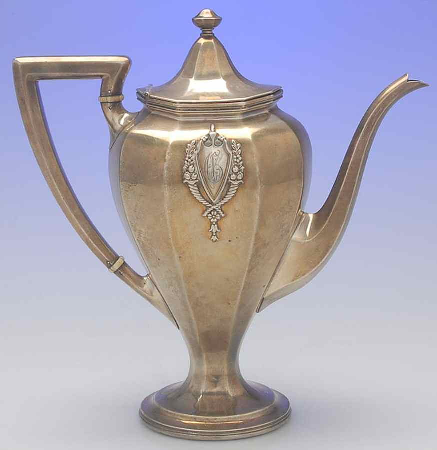 Mount Vernon (Sterling, Hollowware) Coffee Pot by Lunt Silver-1