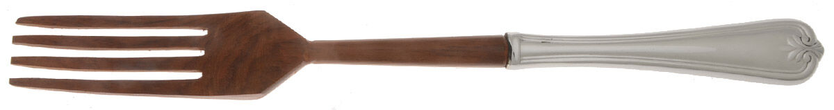 Butler's Gourmet (Stainless) Salad Serving Fork with Wooden Prongs HC by Lenox-1