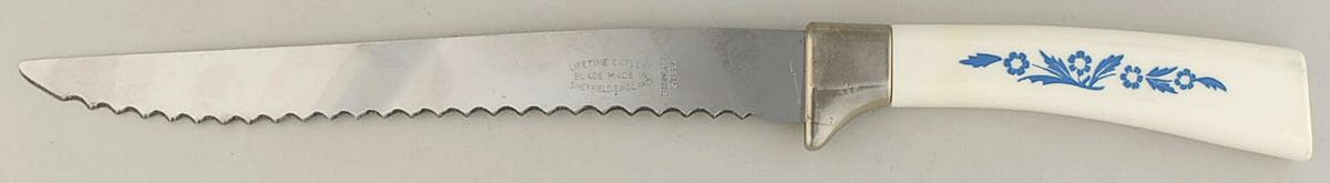 Cornflower Blue Bread Knife & Stainless Blade by Corning Corelle-1
