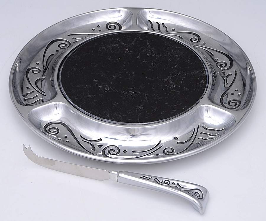 Spyro (Hollowware) Cheese Board & Knife Set by Lenox-1