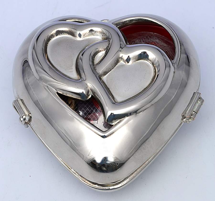 Wedding Promises (Silverplate, Hollowware) Sachet Holder with Hinged Lid by Lenox-1