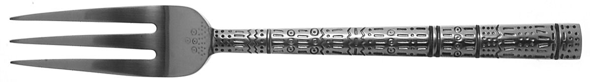 Tattoo (Stainless) Solid Serving Fork by Lunt Silver-1