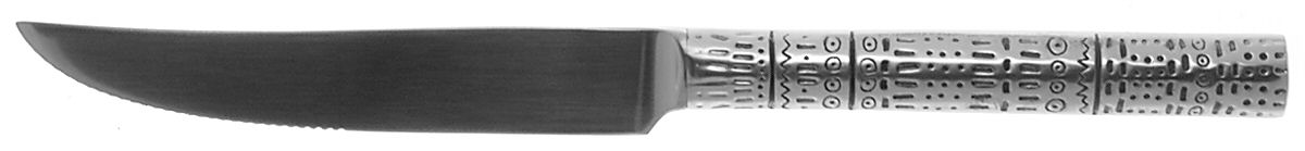 Tattoo (Stainless) Individual Steak Knife Hollow Handle by Lunt Silver-1