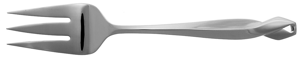 Spring Hill (Stainless) Large Solid Cold Meat Serving Fork by Lenox-1
