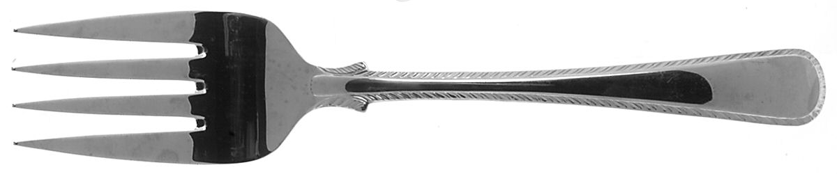 Williamsburg Feather Edge (Stainless) Medium Solid Cold Meat Serving Fork by Lenox-1