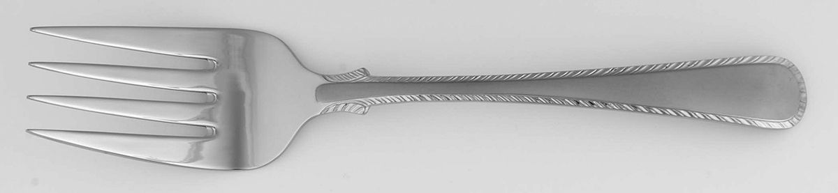 Williamsburg Feather Edge Frosted (Stainless) Medium Solid Cold Meat Serving Fork by Lenox-1