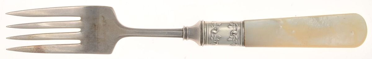 Pearl Handle Flatware 11 (Sterling) Pearl Handle Individual Salad Fork by Landers, Frary & Clark-1