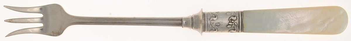 Pearl Handle Flatware 11 (Sterling) Pearl Handle Oyster Fork by Landers, Frary & Clark-1