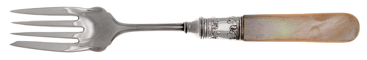 Pearl Handle Flatware 11 (Sterling) Pearl Handle Individual Fish Fork by Landers, Frary & Clark-1