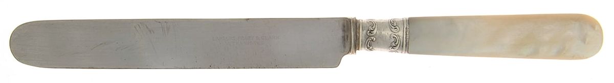 Pearl Handle Flatware 12 (Sterling) Old French Hollow Knife with Bolster by Landers, Frary & Clark-1