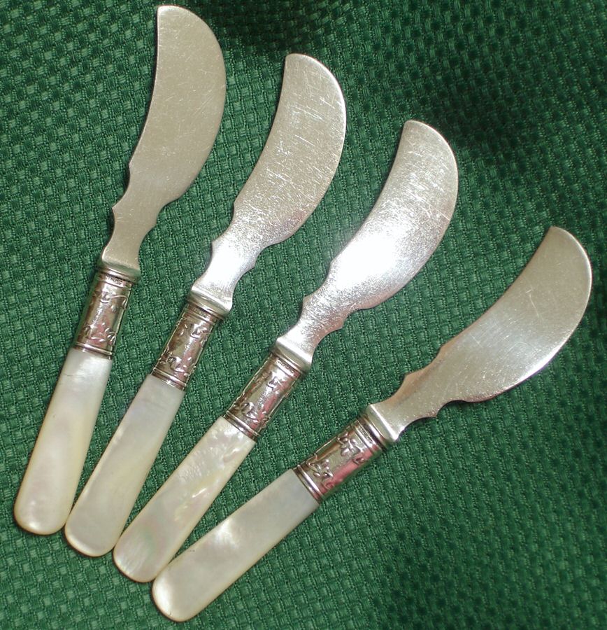 Pearl Handle Flatware 6 (Stering) Pearl Handle Butter Spread/Paddle by Landers, Frary & Clark-1