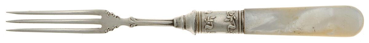Pearl Handle Flatware 6 (Stering) Pearl Handle Individual Fruit Fork by Landers, Frary & Clark-1