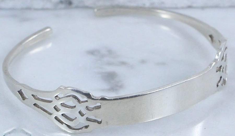 Chippendale (Sterling, Hollowware) Cuff Bracelet by Lunt Silver-1