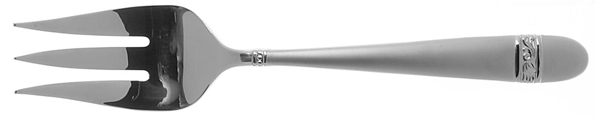 Innocence Frosted (Stainless) Medium Solid Cold Meat Serving Fork by Lenox-1
