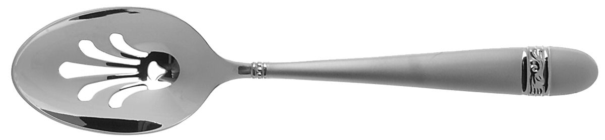 Innocence Frosted (Stainless) Pierced Tablespoon (Serving Spoon) by Lenox-1