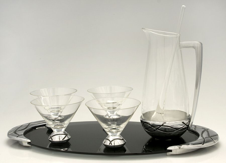 Vibe (Hollowware) (7 Pc) Martini Set (4 MARTG, MST, HCT, MARP) by Lenox-1