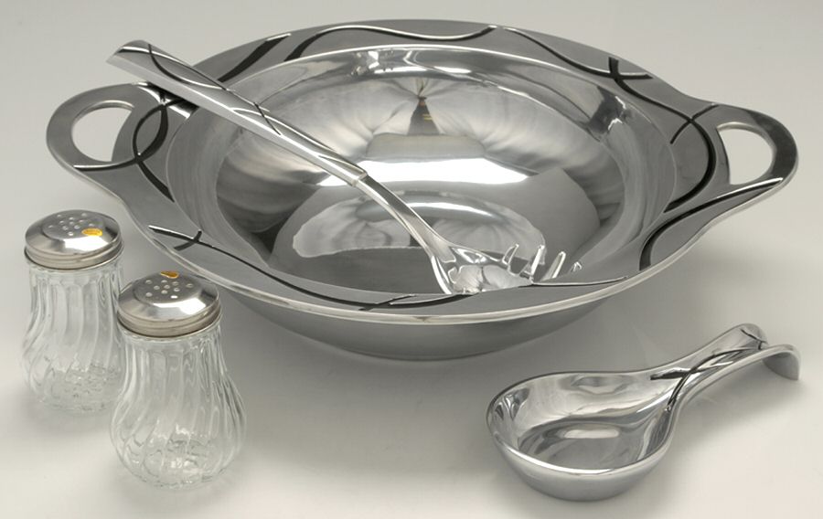 Vibe (Hollowware) 5 Pc Pasta Set (Bowl, Spoon Rest, Server&2shakers) by Lenox-1