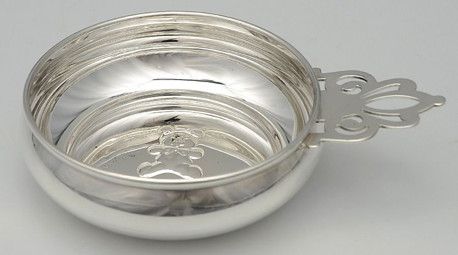Teddy Bear (Sterling) 4" Porringer by Lunt Silver-1