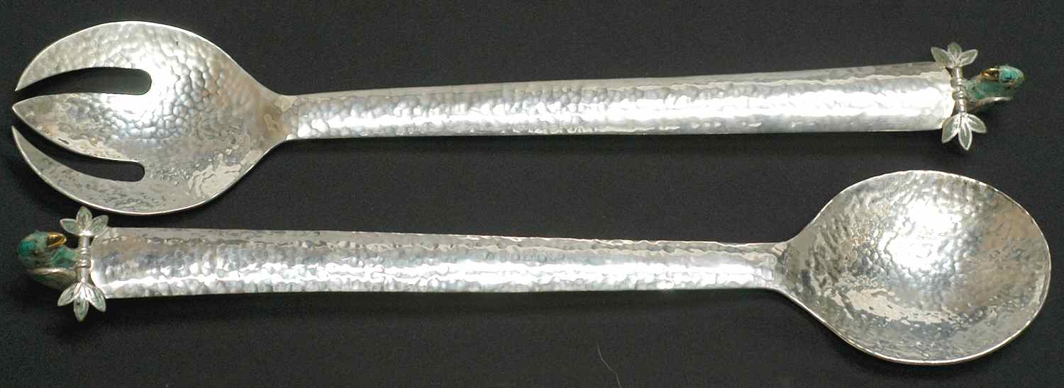 LLL1 (Silverplate, Hollowware) Large Solid Serving Set by Los Castillo-1