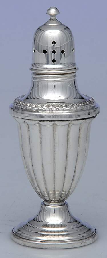 23a (Sterling, Hollowware) Weighted Pepper Shaker by La Pierre Silver-1