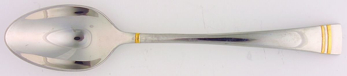 Federal Gold (Stainless, Gold Bands) Place/Oval Soup Spoon by Lenox-1