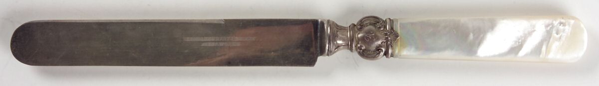 Pearl Handle Flatware 15 (Sterling) Old French Hollow Knife with Bolster by Landers, Frary & Clark-1