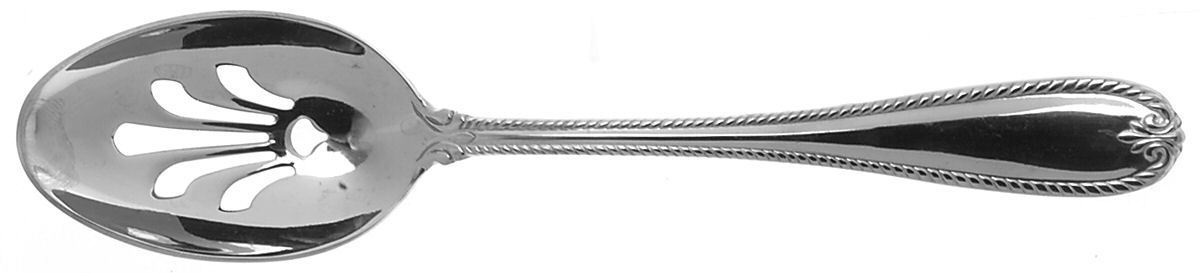 Tudor Bead-Augusta (Stainless) Pierced Tablespoon (Serving Spoon) by Lenox-1