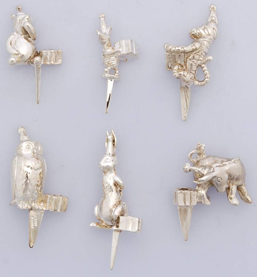 Classic Pooh (Silverplate, Hollowware) (Set of 6) Birthday Candle Holder by Lunt Silver-1