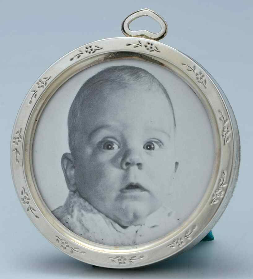 Baby Sterling Hollowware Frame-Holds 3" X 3" Picture by Lullaby-1