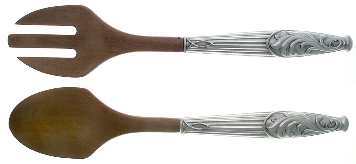 Butler's Pantry (Hollowware) Salad Set-2 Pc/Wooden Bowl Oversize by Lenox-1