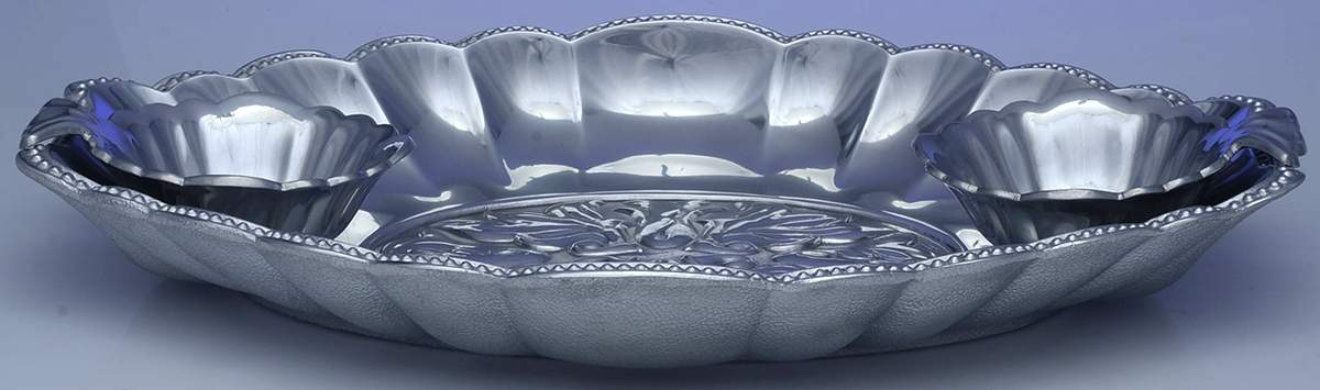 Butler's Pantry (Hollowware) Chip & Dip Set-3pc (Chip Tray & 2 Dip Bowls) by Lenox-1